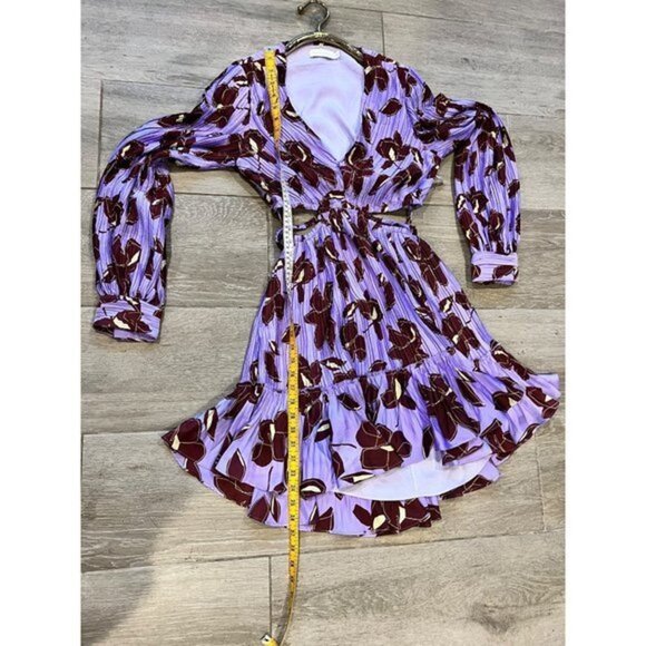 NWOT Jonathan Simkhai Londyn Collage Floral-Print Cutout Mini DRESS size M - Picture 12 of 12